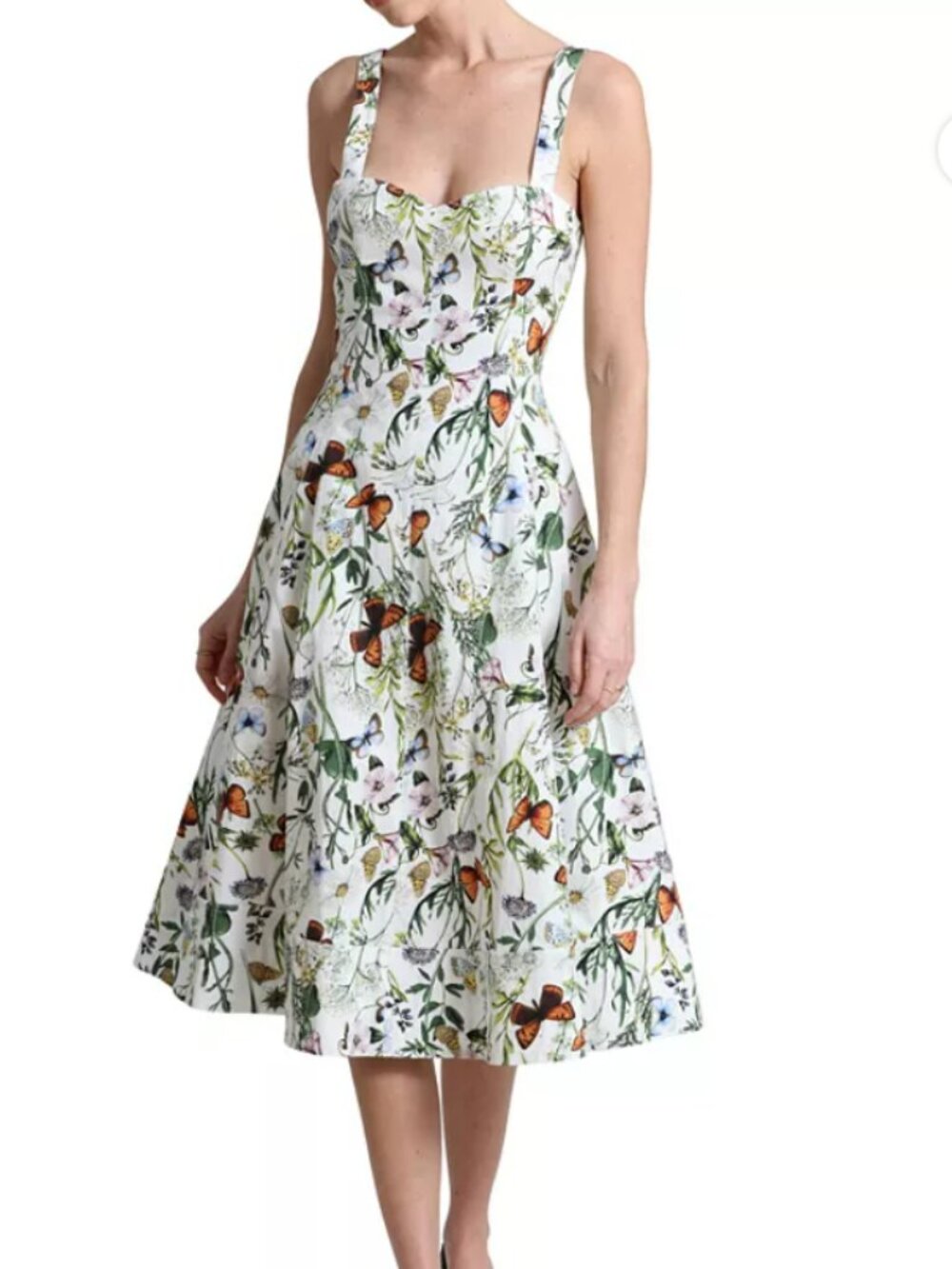 Avec Les Filles Women's Printed A-Line Midi Dress Size 12